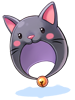 (时装)满月猫头罩(黑)