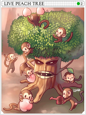 Enchanted Peach Tree Card