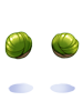 Costume Hair Buns (Green)