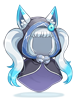 Costume White Fox Hood Twin